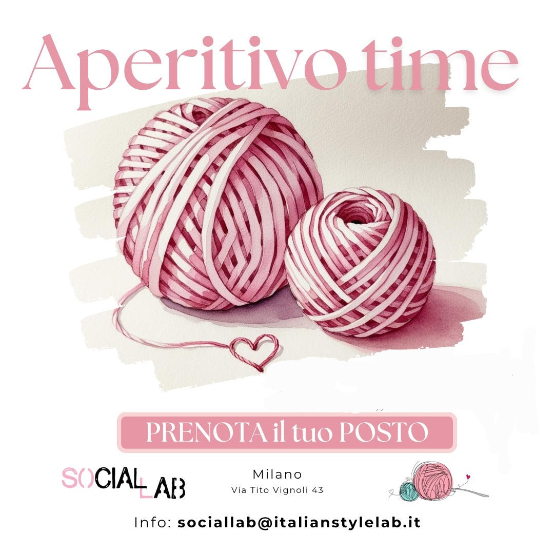 Aperitivo creativo, corso base di uncinetto