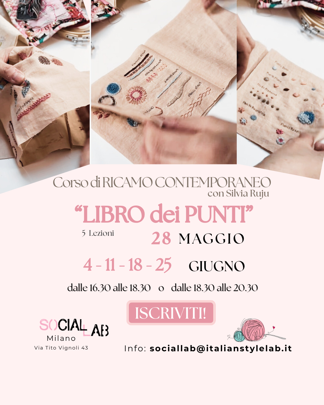 🧶✨ Corso di Ricamo Contemporaneo con Silvia Ruju!_ LIBRO dei PUNTI