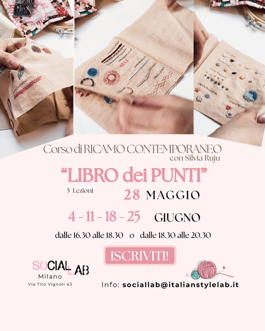 🧶✨ Corso di Ricamo Contemporaneo con Silvia Ruju!_ LIBRO dei PUNTI