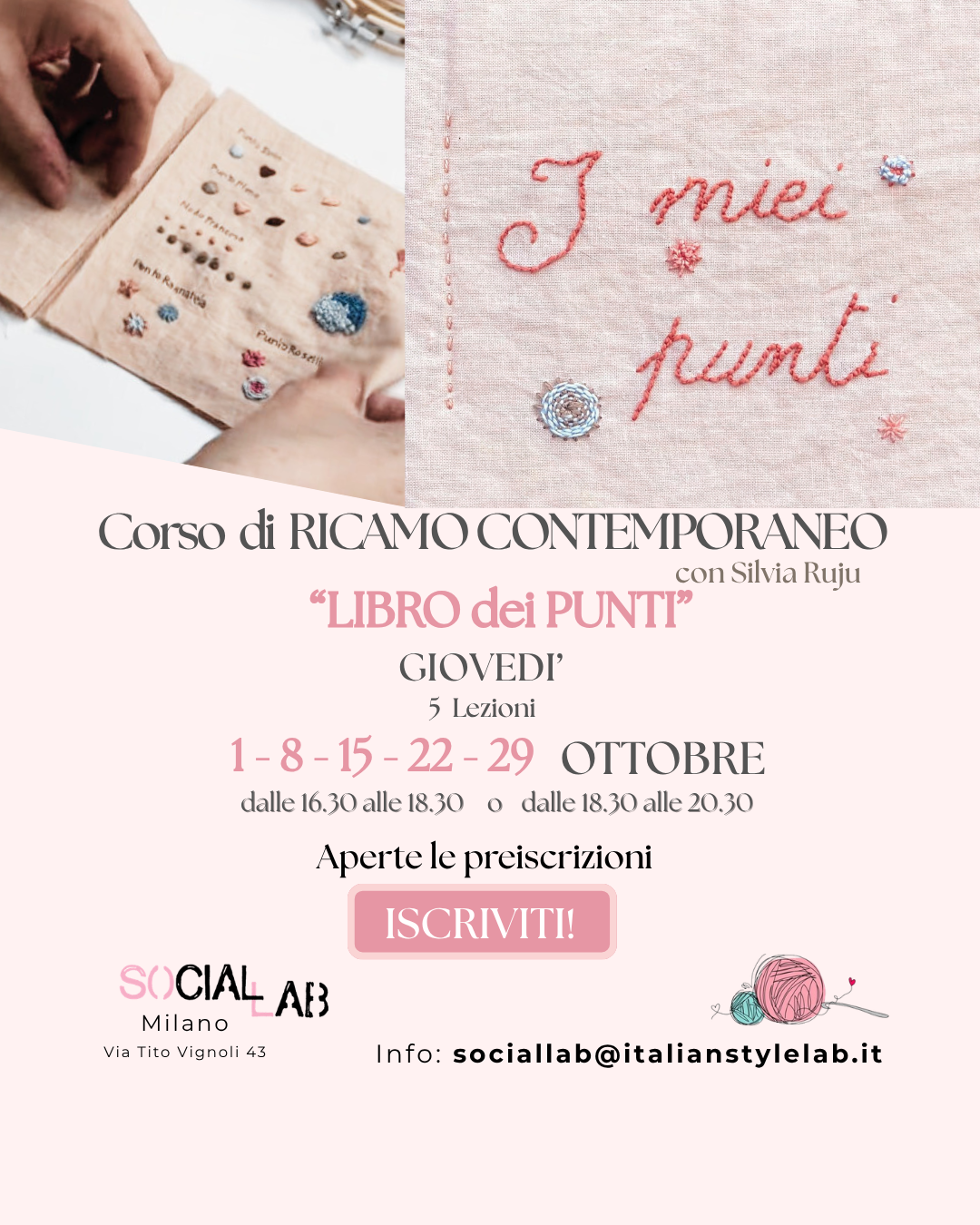 🧶✨ Corso di Ricamo Contemporaneo con Silvia Ruju!_ LIBRO dei PUNTI