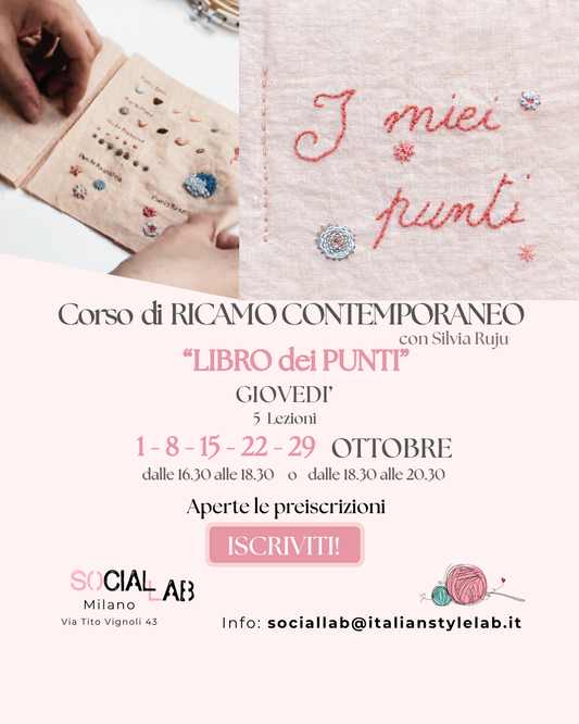 🧶✨ Corso di Ricamo Contemporaneo con Silvia Ruju!_ LIBRO dei PUNTI