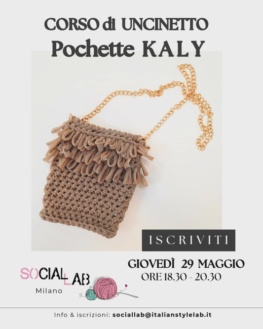 CORSO di UNCINETTO per realizzare una POCHETTE in lurex elegante il 29 MAGGIO, nel cuore del Giambellino