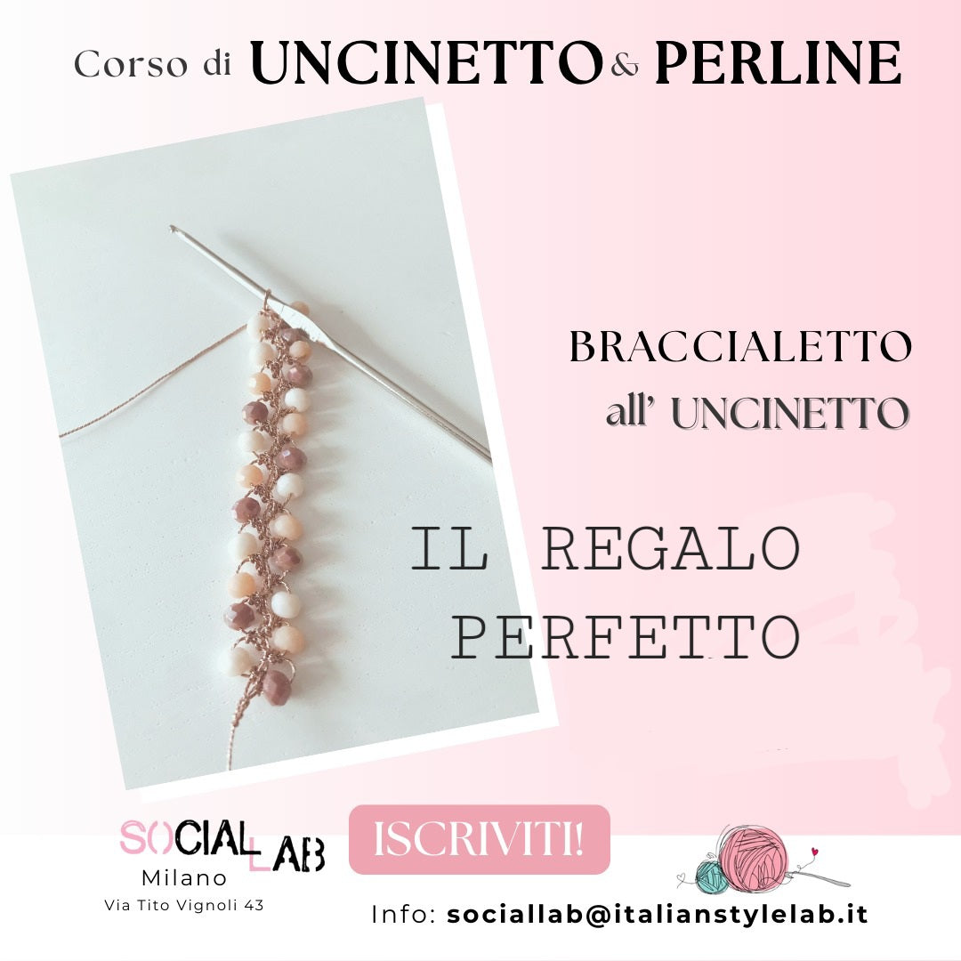 Braccialetto all'uncinetto,  corso creativo